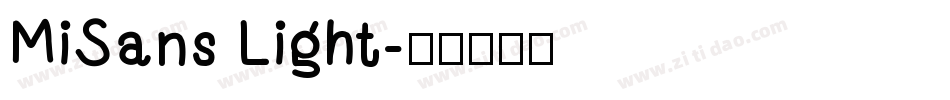 MiSans Light字体转换